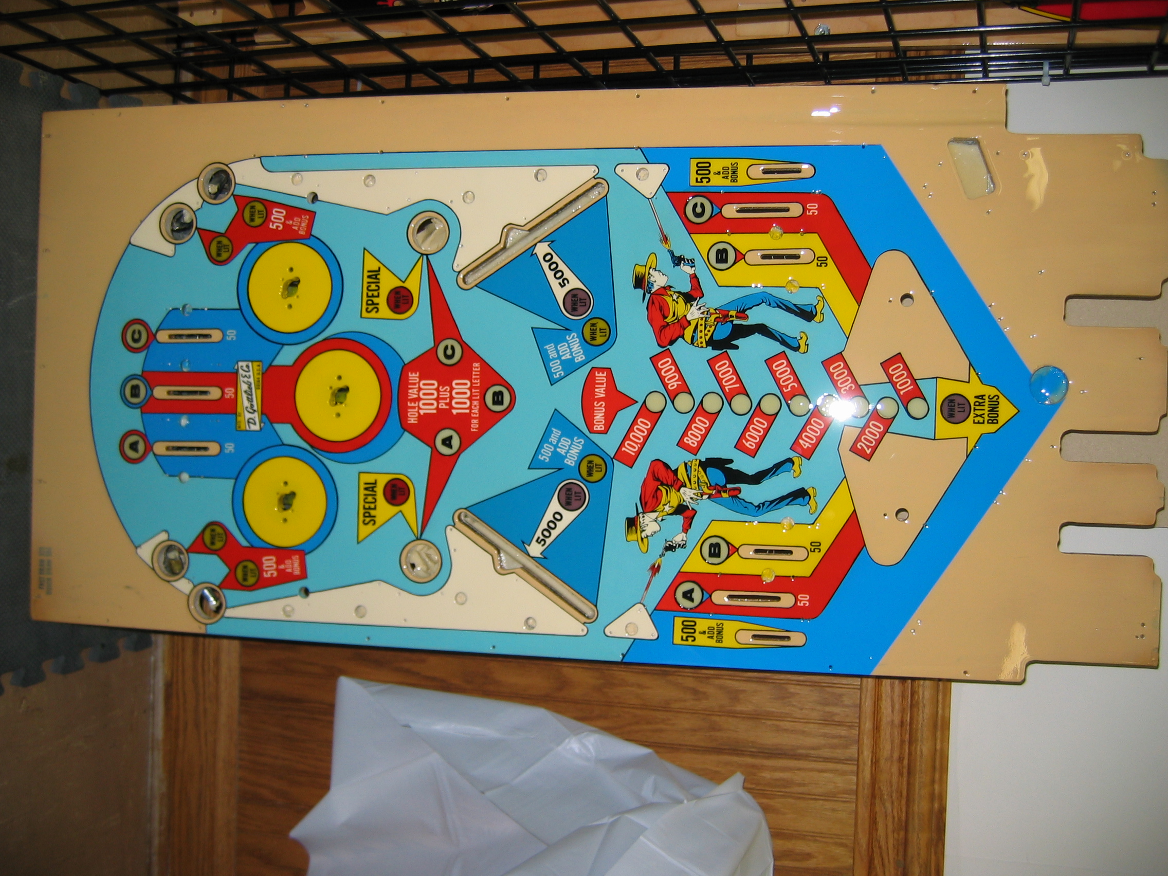 Fast Draw (Gottlieb, 1975) Playfield Bare