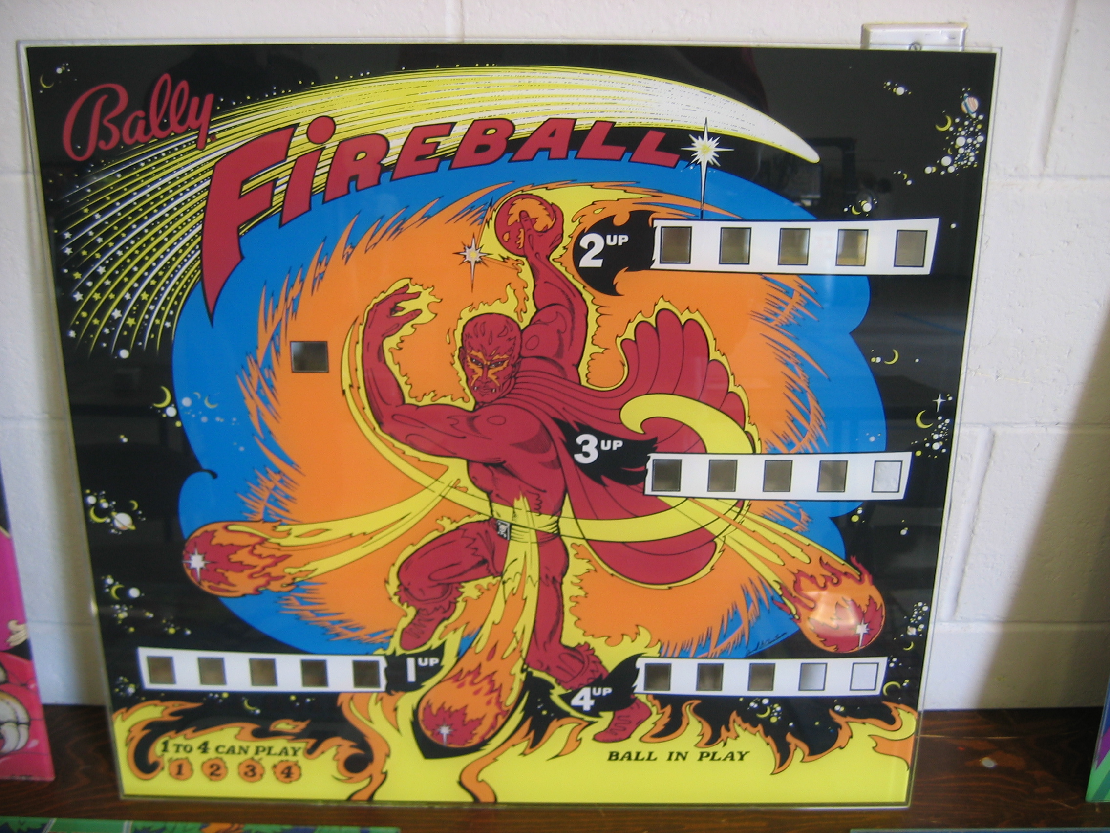 Fireball (Bally, 1972) Backglass