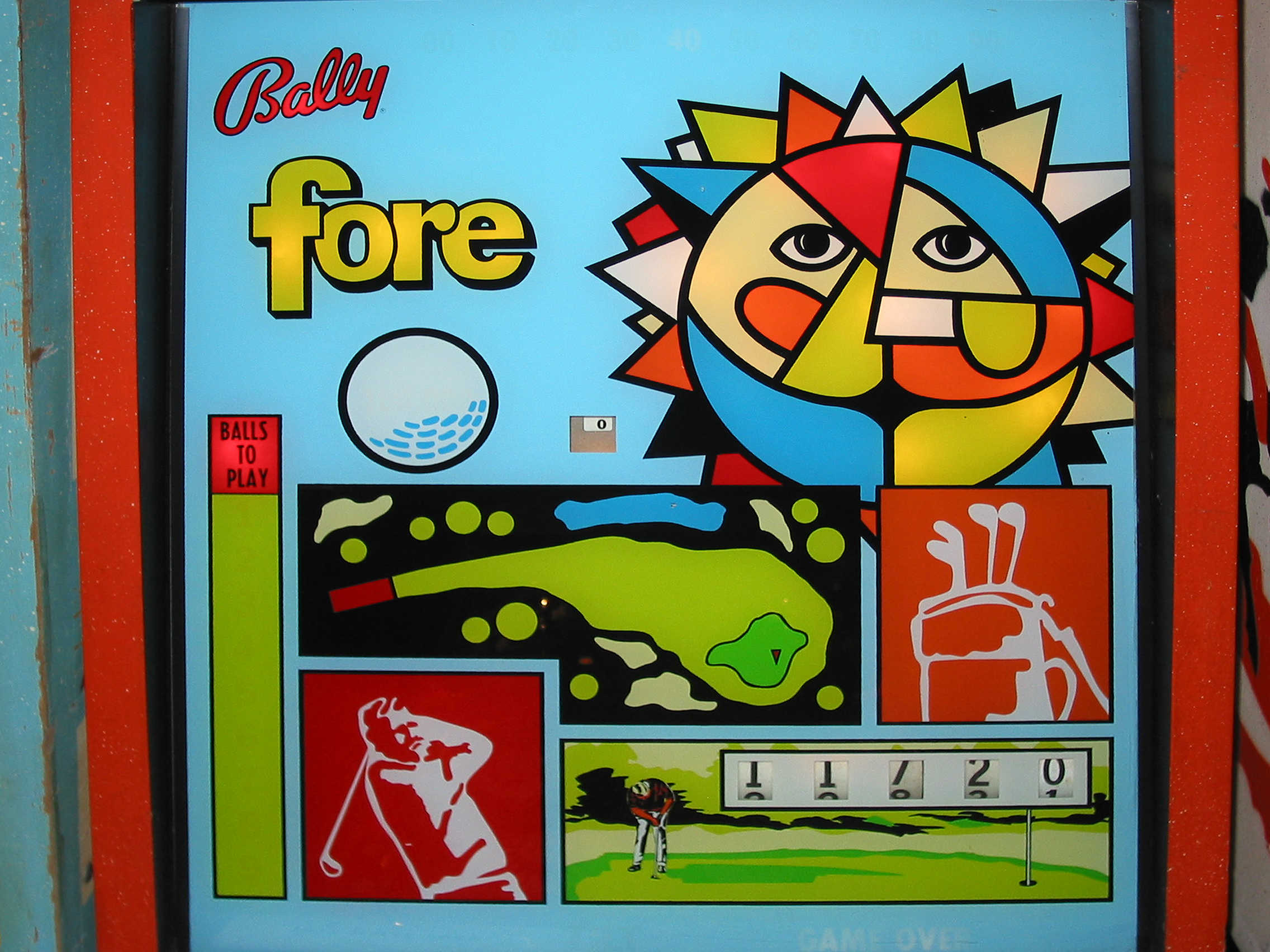 Fore (Bally, 1972) Backglass