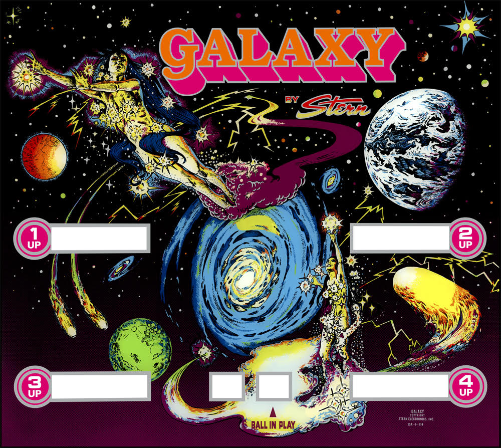 Galaxy (Stern, 1980) (CPR) Backglass