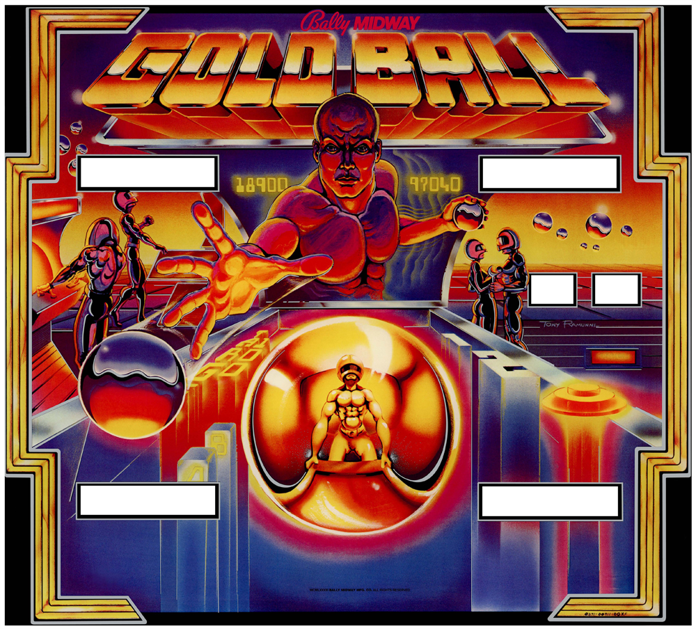 Gold Ball (Bally Midway, 1983) (CPR) Backglass