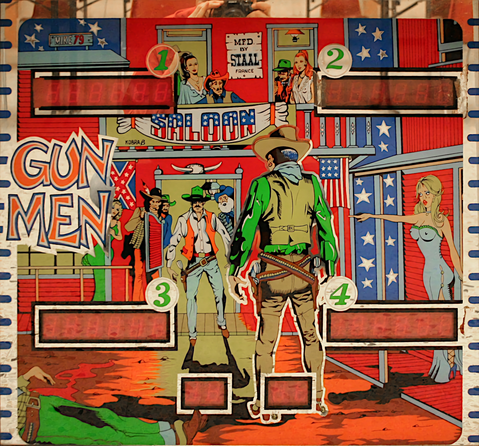 Gun Men (Staal Society, 1979) (JPR) (WIP, sharpened) Backglass