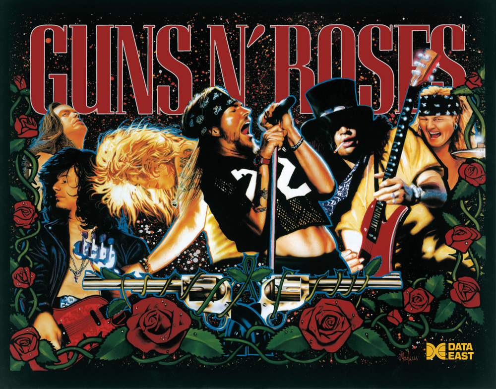 Guns N' Roses (Data East, 1994) (CPR) Backglass