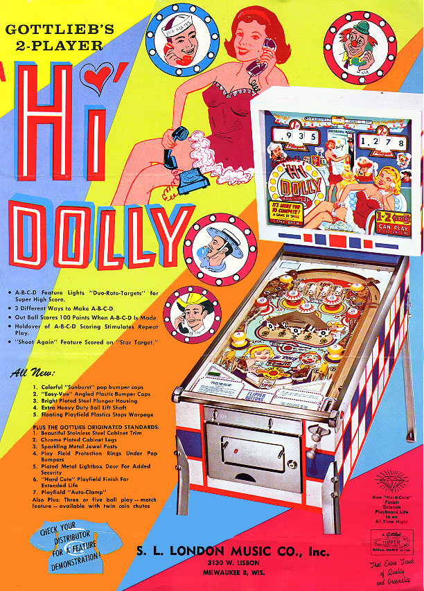 Hi Dolly (Gottlieb, 1965) Flyer