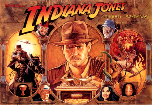 Indiana Jones: The Pinball Adventure (Williams, 1983) Backglass