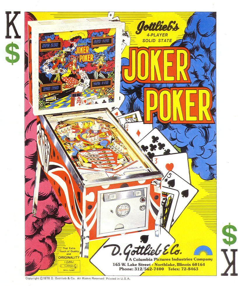 Joker Poker (Gottlieb, 1978) Flyer