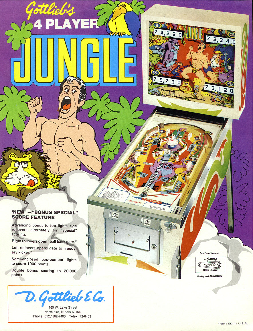 Jungle (Gottlieb, 1972) Flyer