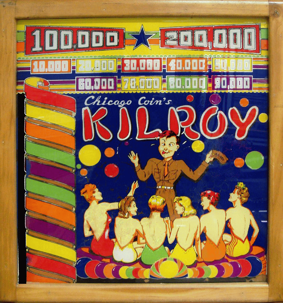 Kilroy (Chicago Coin, 1947) (FPozo) Backglass