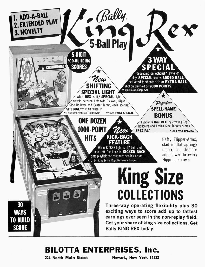 King Rex (Bally, 1970) Flyer