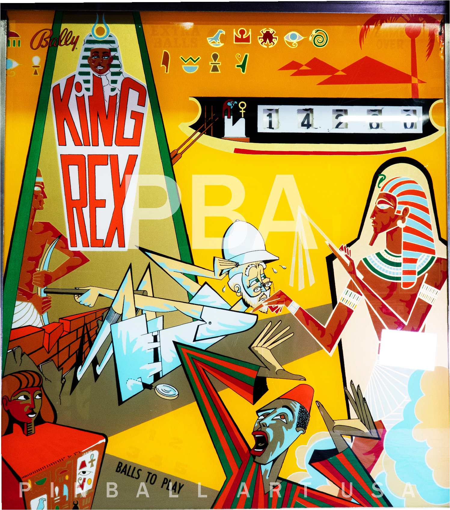 King Rex (Bally, 1970) (PBA) Backglass