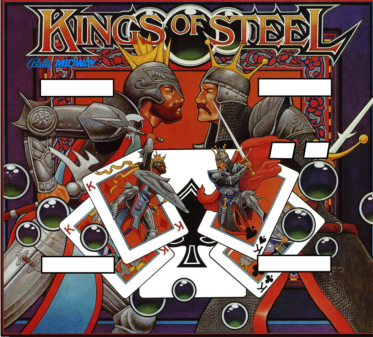 Kings of Steel (Bally, 1984) Backglass