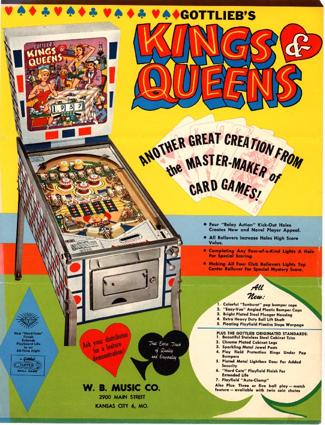 Kings & Queens (Gottlieb, 1965) Flyer