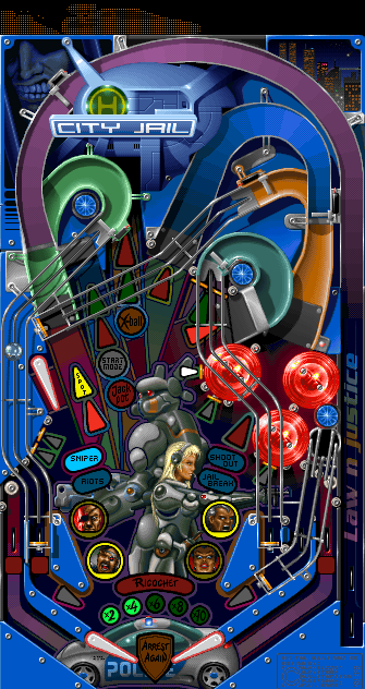 Law & Justice / Pinball Illusions (21st Century, 1995) Playfield