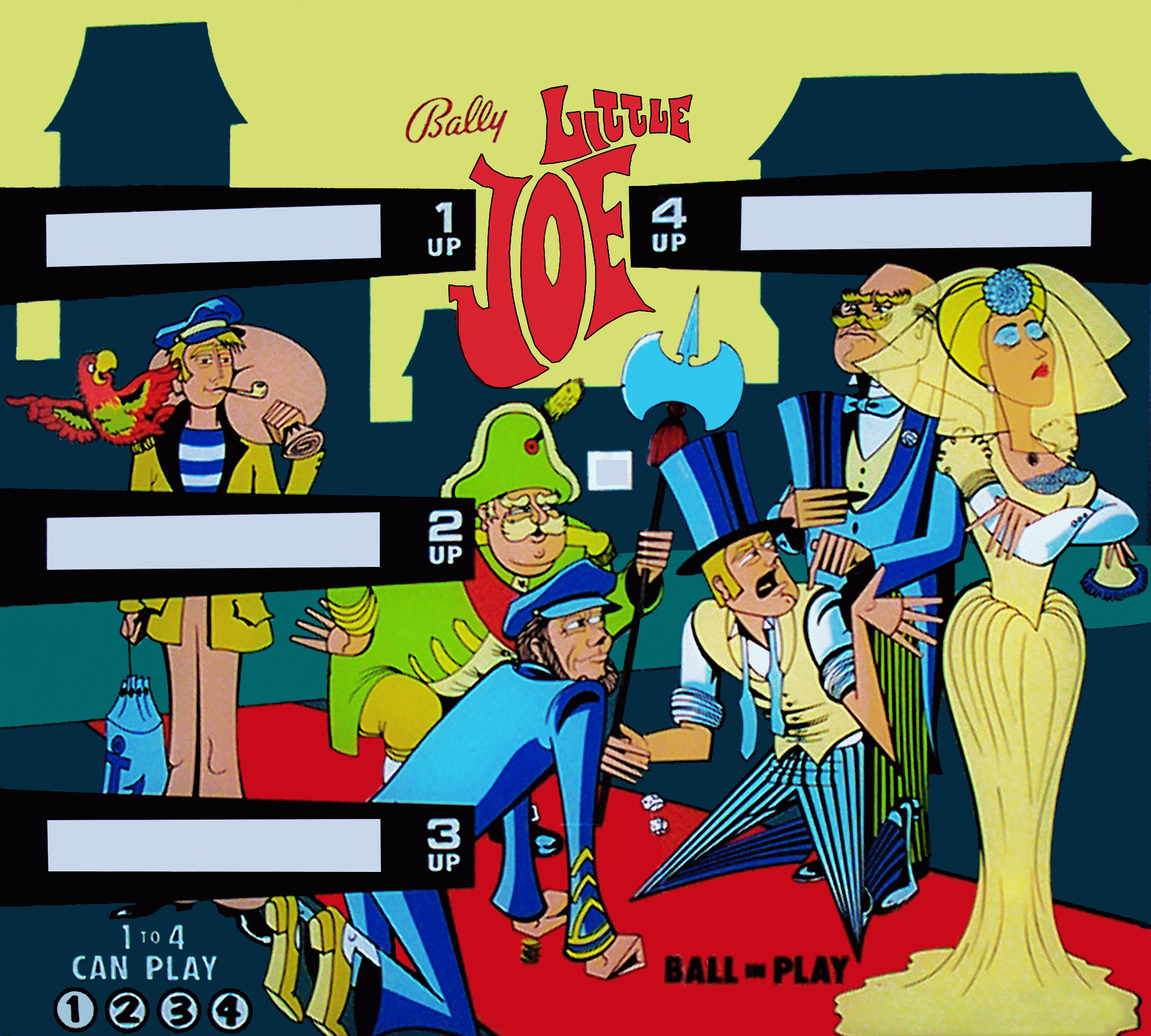 Little Joe (Bally, 1972) (Wildman) Backglass