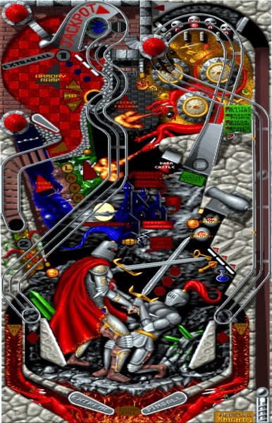 Medieval Knights / Extreme Pinball (EA, 1995) Playfield