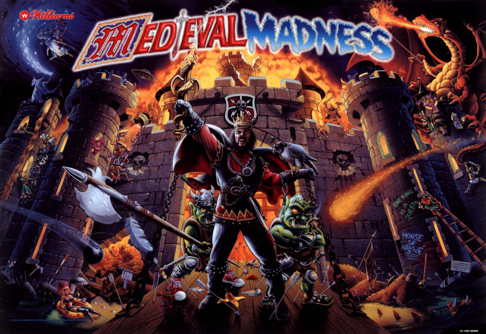 Medieval Madness (Williams, 1997) (CPR) Backglass Pinball Nirvana