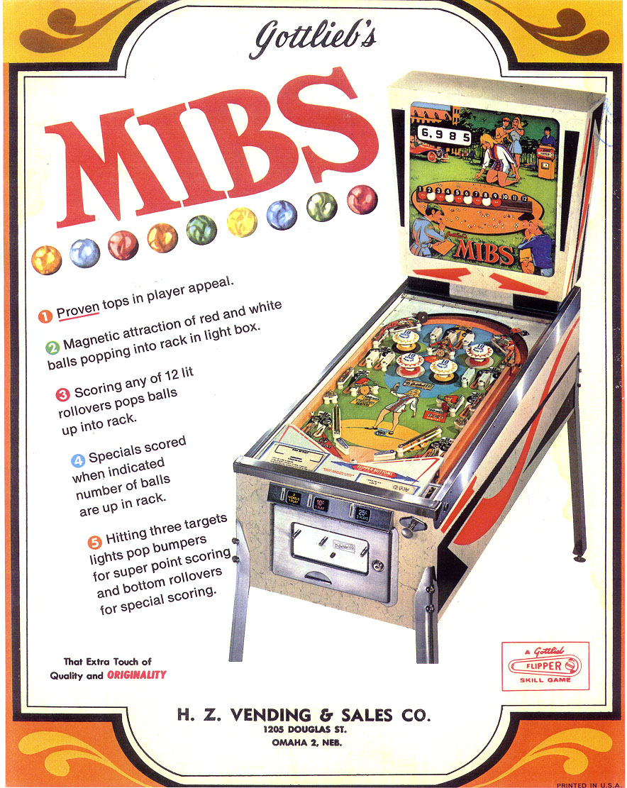 Mibs (Gottlieb, 1969) Flyer