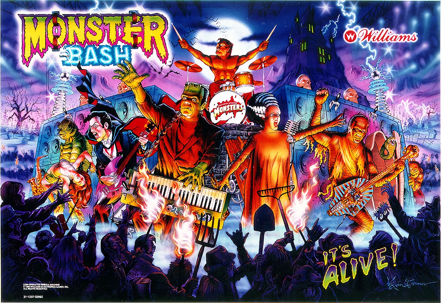 Monster Bash (Williams, 1998) (IkeS) Backglass