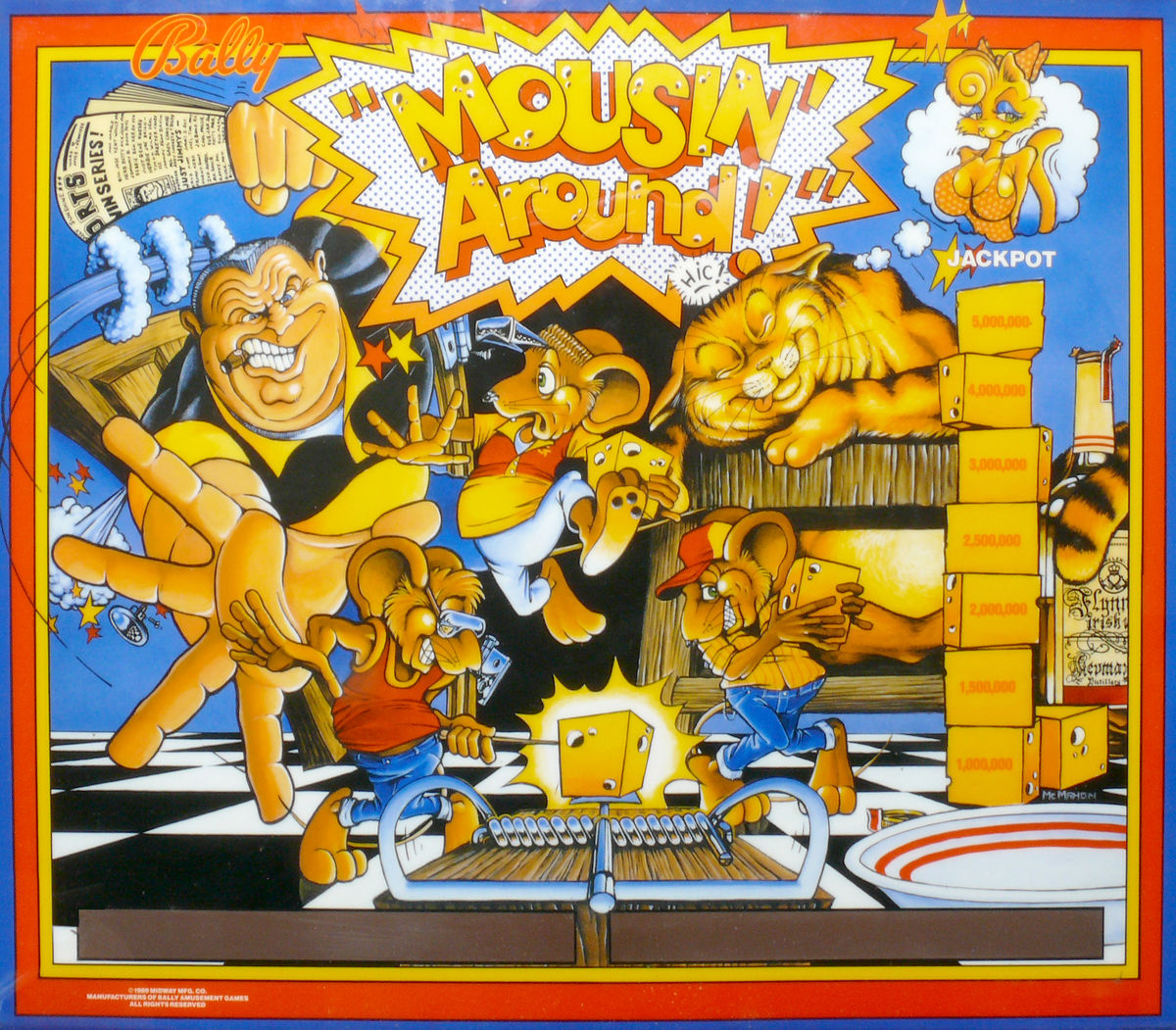 Mousin' Around (Bally, 1989) Backglass