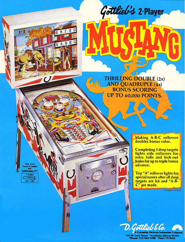 Mustang (Gottlieb, 1977) Flyer