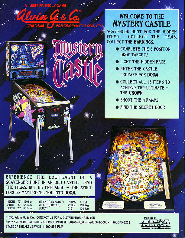 Mystery Castle (Alvin G., 1993) Flyer (Back)