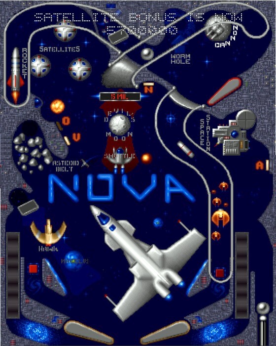 Nova / Silverball (Epic, 1993) Playfield