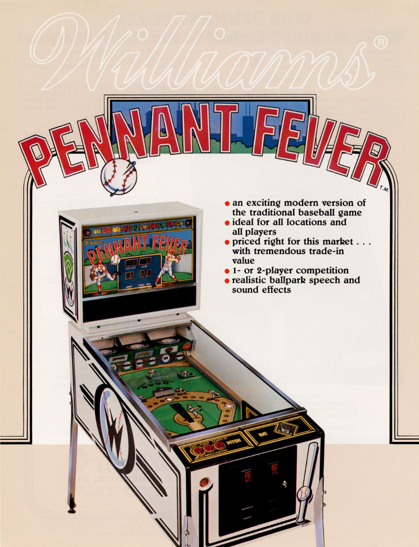 Pennant Fever (Williams, 1984) Flyer p1