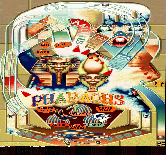 Pharaohs / Ultimate Pinball (GT Interactive, 1996) Playfield