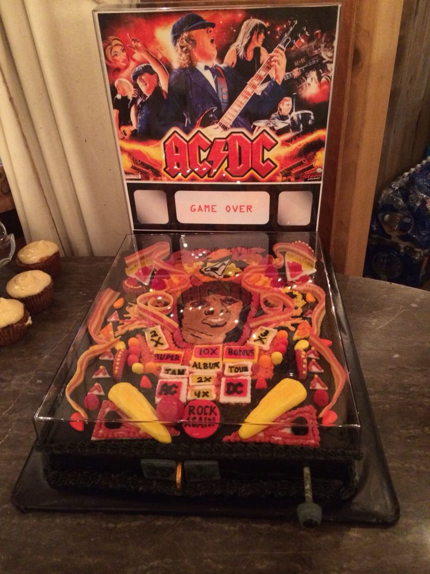 Pinball Birthday Cake ACDC