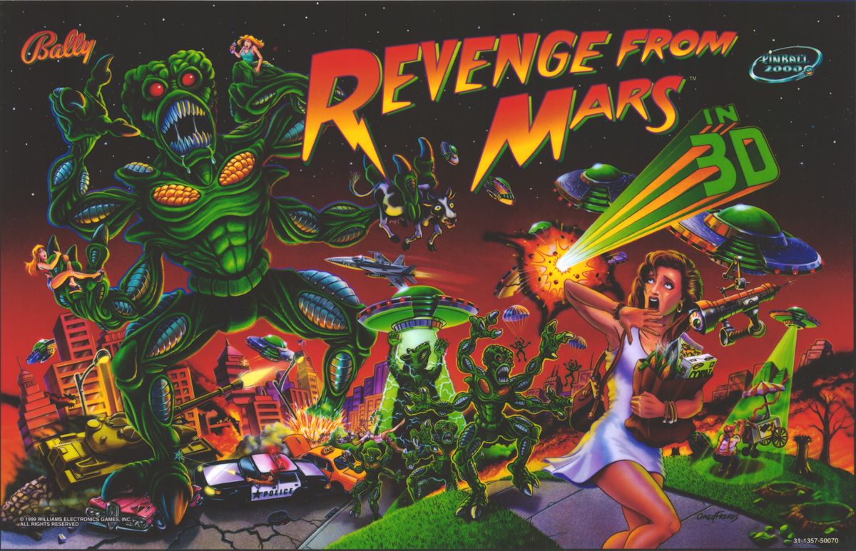Revenge from Mars (Midway, 1999) (Duncan Brown) Backglass