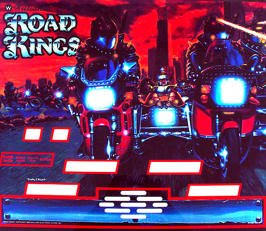 Road Kings (Williams, 1986) Backglass