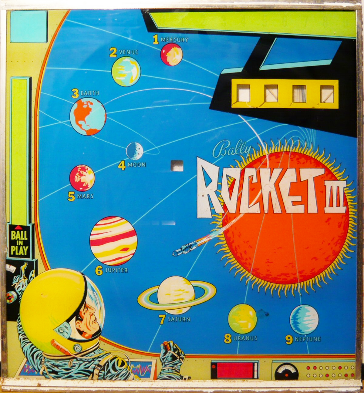 Rocket III (Bally, 1967) (JPR) Backglass