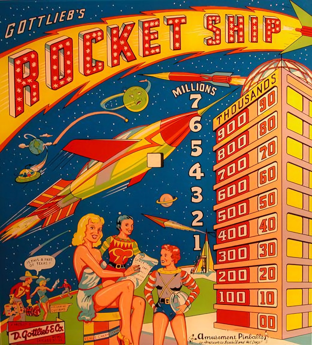 Rocket Ship (Gottlieb, 1958) Backglass