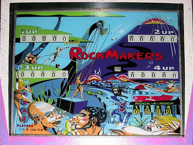 RockMakers (Bally, 1968) Backglass