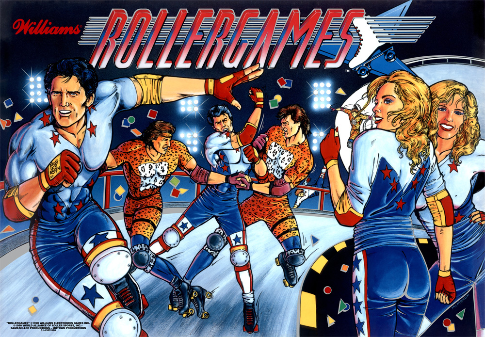 Rollergames (Williams, 1990) (CPR) Backglass