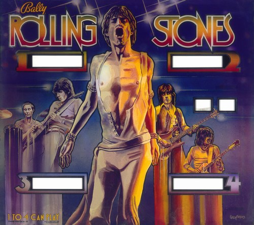 Rolling Stones (Bally, 1980) Backglass