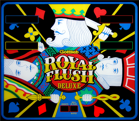 Royal Flush Deluxe (Gottlieb, 1983) Backglass