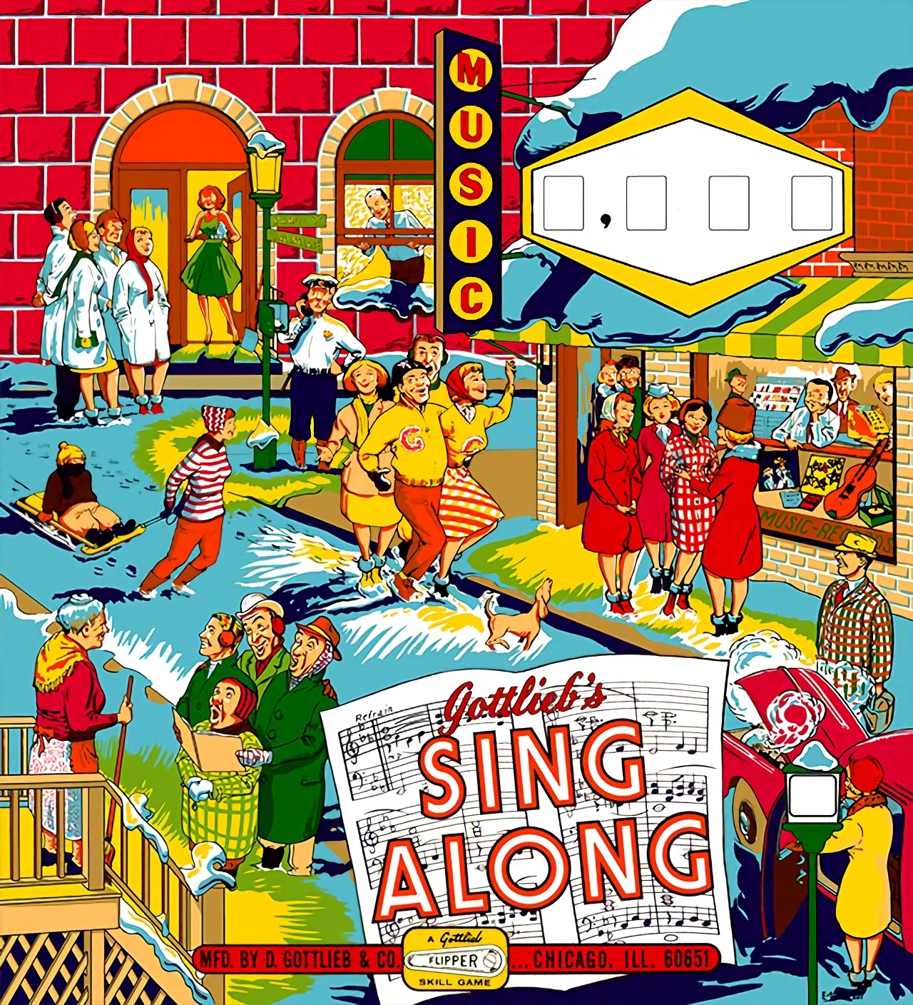 Sing Along (Gottlieb, 1967) (IkeS) Backglass