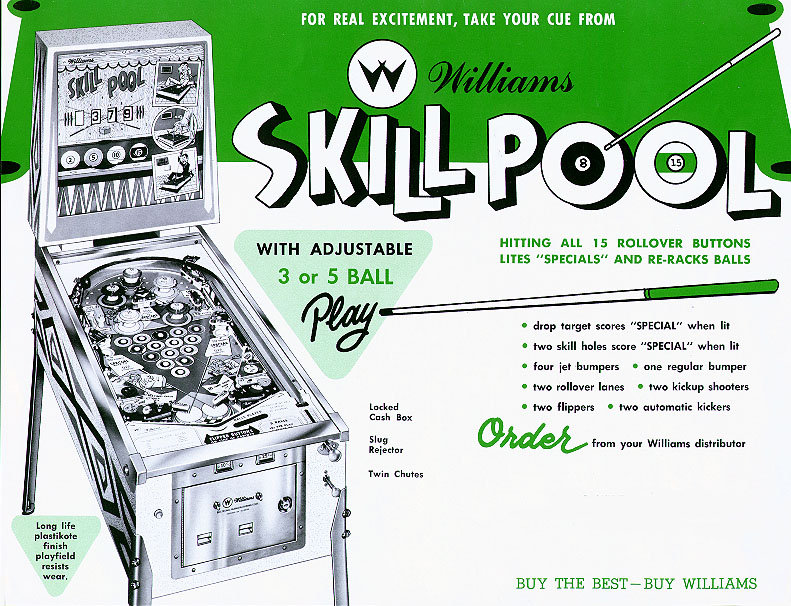 Skill Pool (Williams, 1963) Flyer