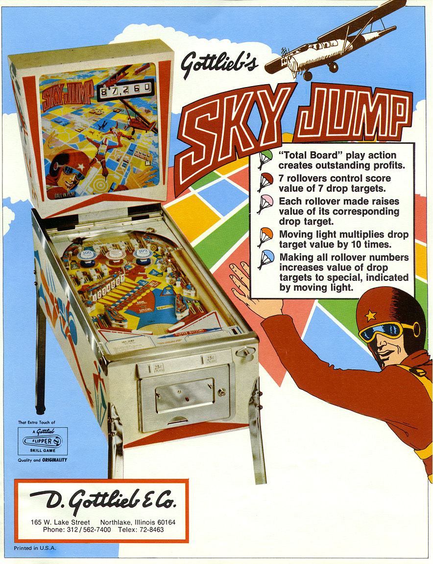 Sky Jump (Gottlieb, 1974) Flyer