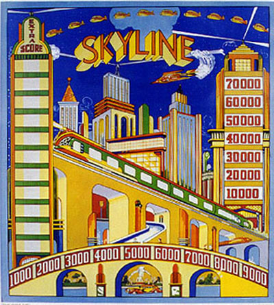 Skyline (Chicago Coin, 1940) Backglass