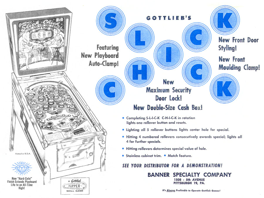 Slick Chick (Gottlieb, 1963) Flyer