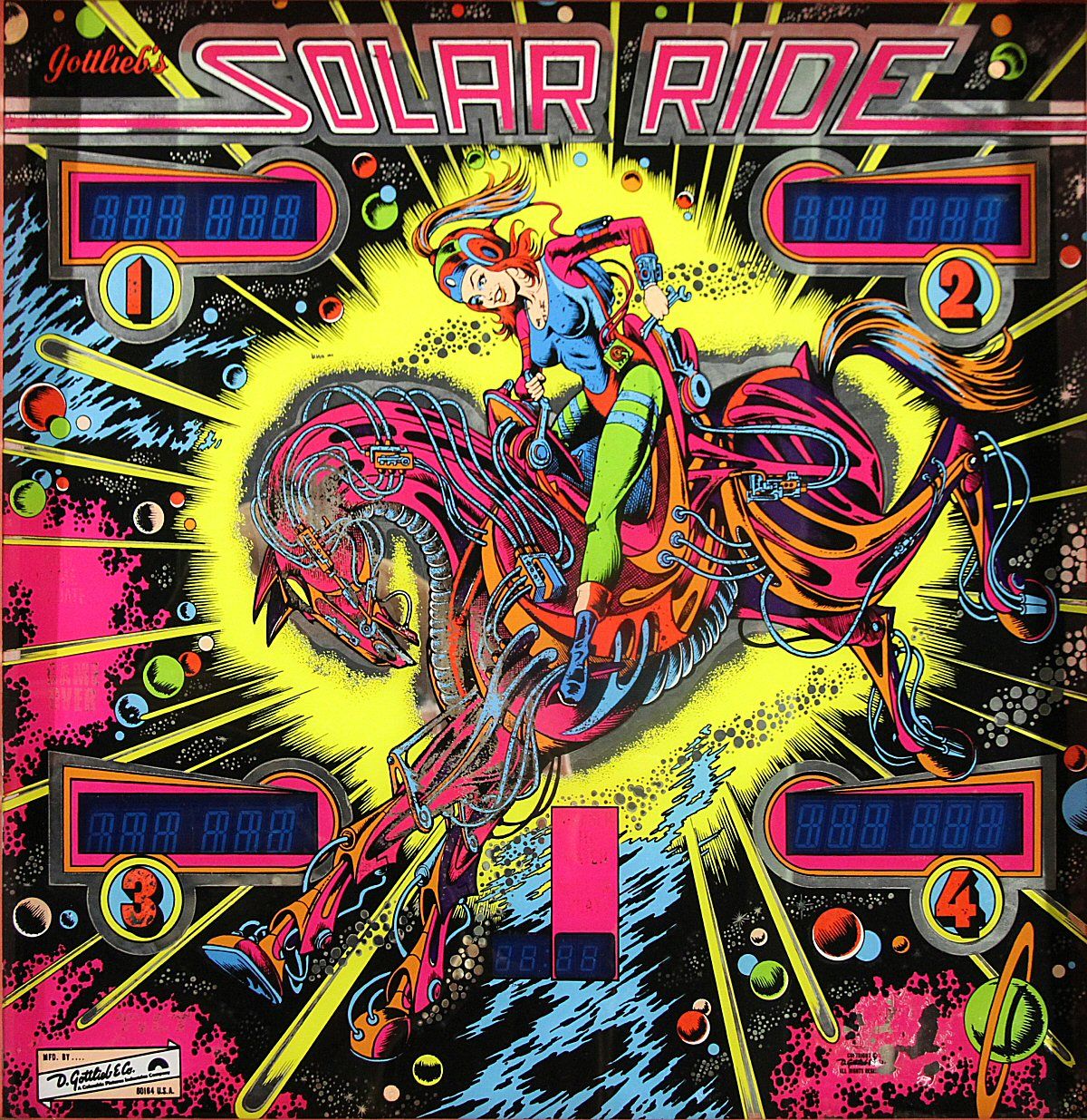 Solar Ride (Gottlieb, 1979) (JPR) Backglass