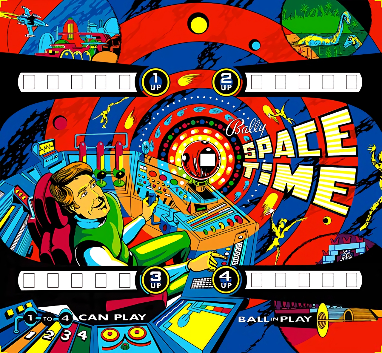 Space Time (Bally, 1972) (IkeS) Backglass