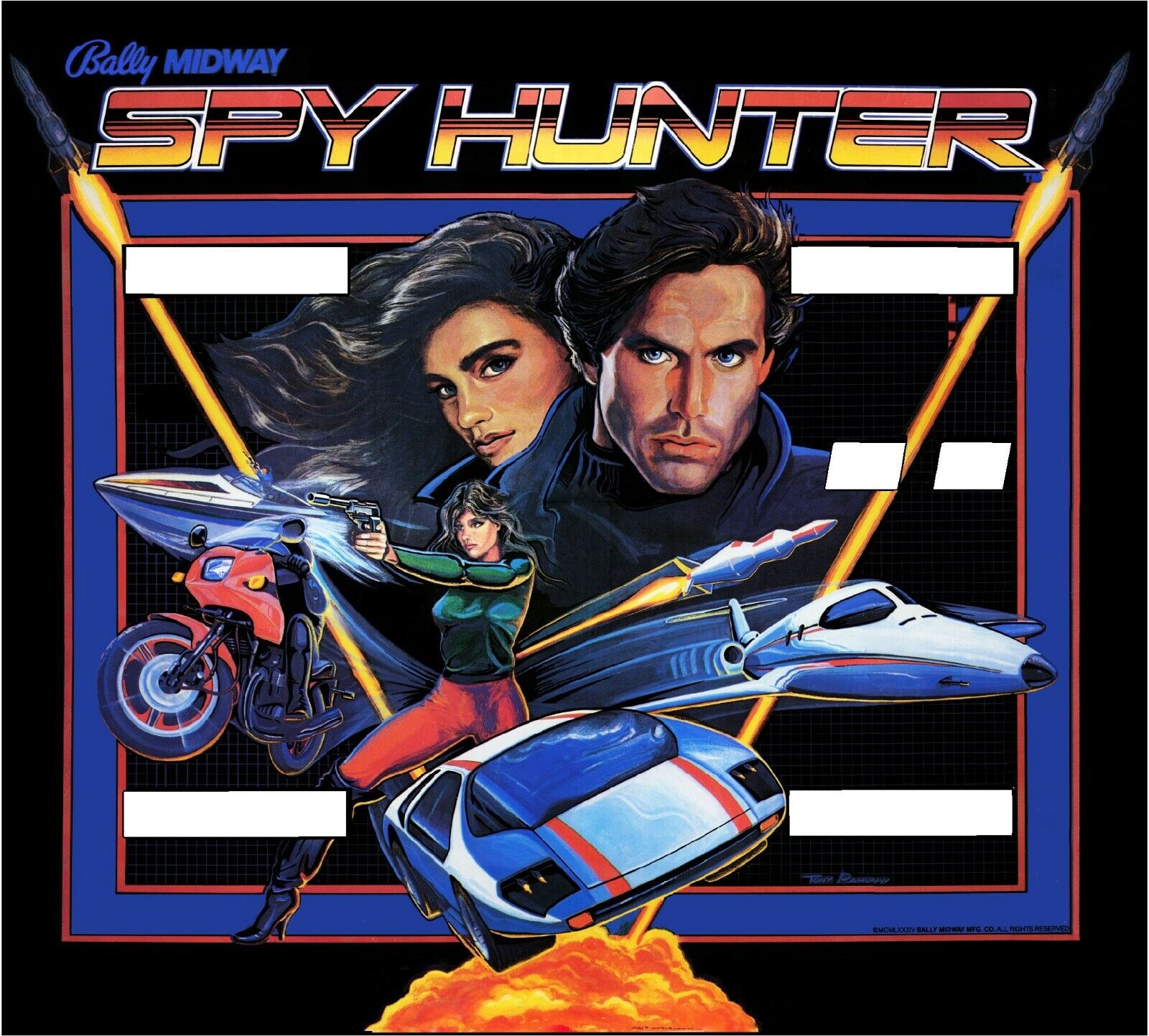 Spy Hunter (Bally, 1984) Backglass | Pinball Nirvana