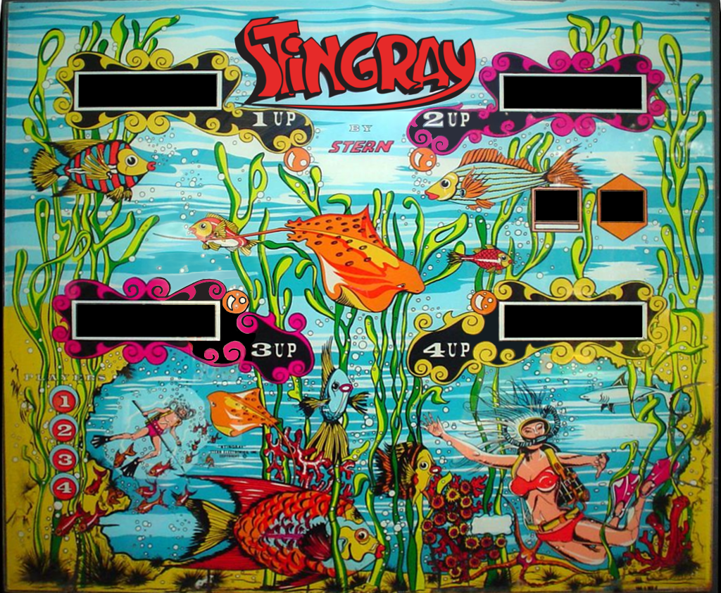 Stingray (Stern, 1977) Backglass