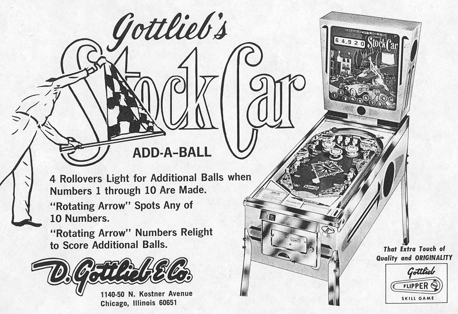 Stock Car (Gottlieb, 1970) Flyer