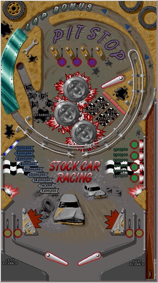 Stock Car Racing / Pinball Builder (Spidersoft / 21st C., 1996) Playfield