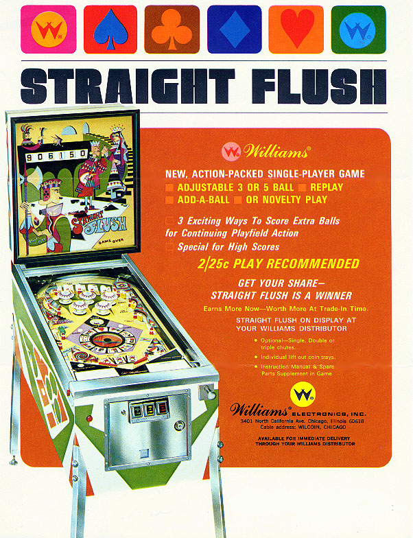 Straight Flush (Williams, 1970) Flyer