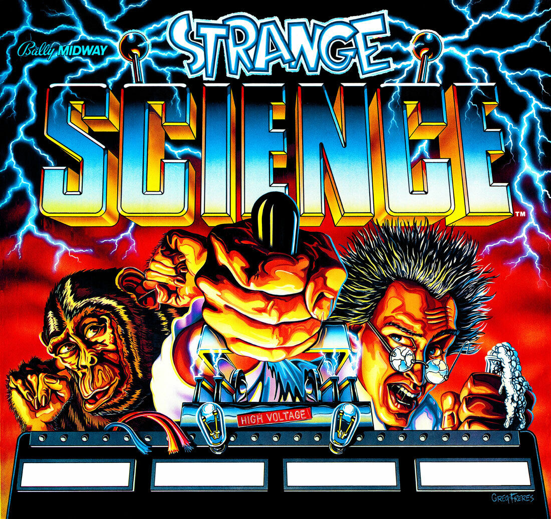 Strange Science (Bally, 1986) Backglass